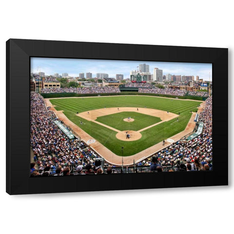 At the Ballpark Black Modern Wood Framed Art Print by Malvin, Larry