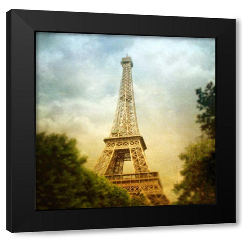 Eiffel Tower III Black Modern Wood Framed Art Print with Double Matting by Melious, Amy