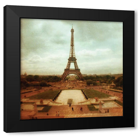 Eiffel Tower V Black Modern Wood Framed Art Print by Melious, Amy