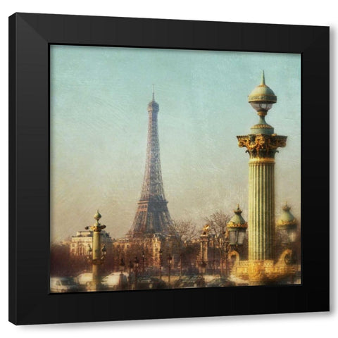 Eiffel Tower VI Black Modern Wood Framed Art Print with Double Matting by Melious, Amy