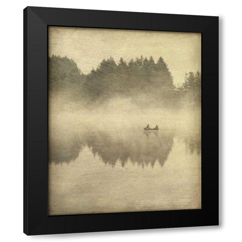 Foggy Lake I Black Modern Wood Framed Art Print with Double Matting by Melious, Amy