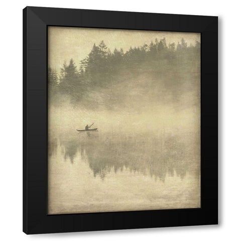 Foggy Lake II Black Modern Wood Framed Art Print with Double Matting by Melious, Amy