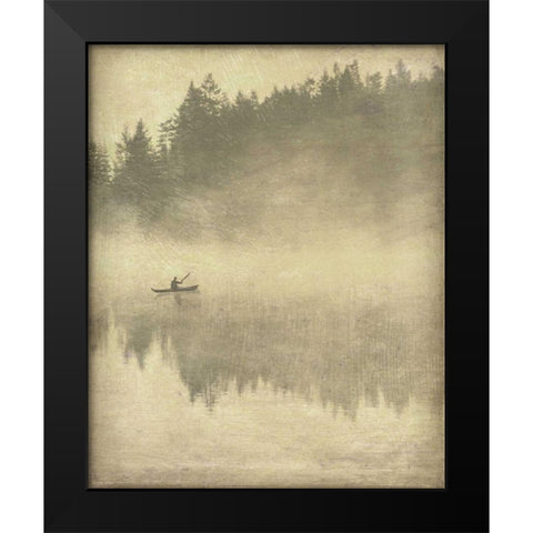 Foggy Lake II Black Modern Wood Framed Art Print by Melious, Amy