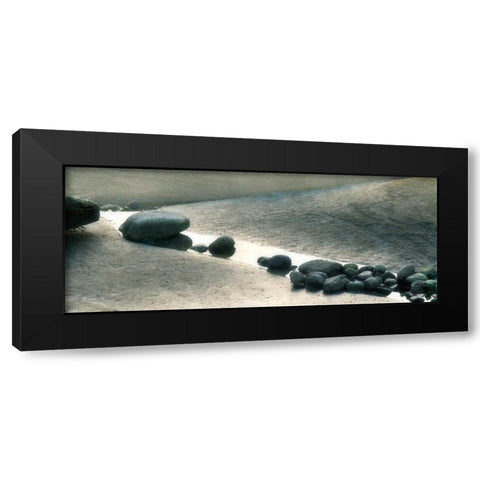 Pebbles I Black Modern Wood Framed Art Print with Double Matting by Melious, Amy