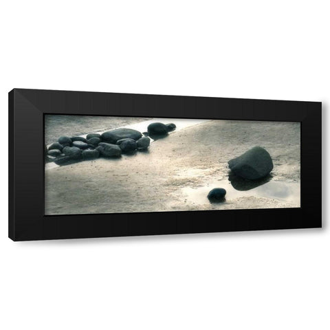 Pebbles II Black Modern Wood Framed Art Print with Double Matting by Melious, Amy