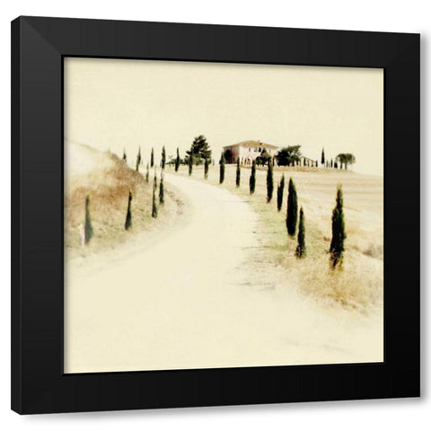 Tuscan Villa II Black Modern Wood Framed Art Print with Double Matting by Melious, Amy