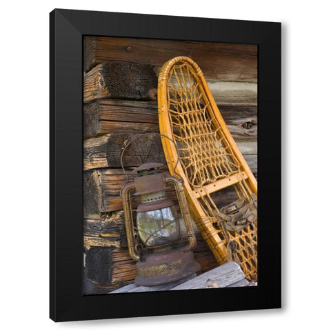 Fishing Cabin II Black Modern Wood Framed Art Print by Mahan, Kathy
