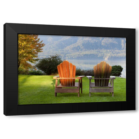 Quinault Adirondacks Black Modern Wood Framed Art Print by Mahan, Kathy
