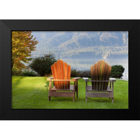 Quinault Adirondacks Black Modern Wood Framed Art Print by Mahan, Kathy