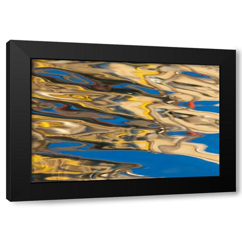 Water Reflections I Black Modern Wood Framed Art Print by Mahan, Kathy