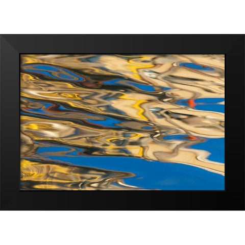 Water Reflections I Black Modern Wood Framed Art Print by Mahan, Kathy