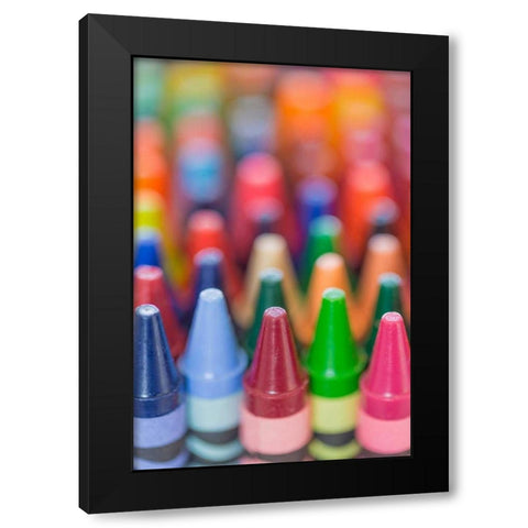 Endless Crayons II Black Modern Wood Framed Art Print by Mahan, Kathy