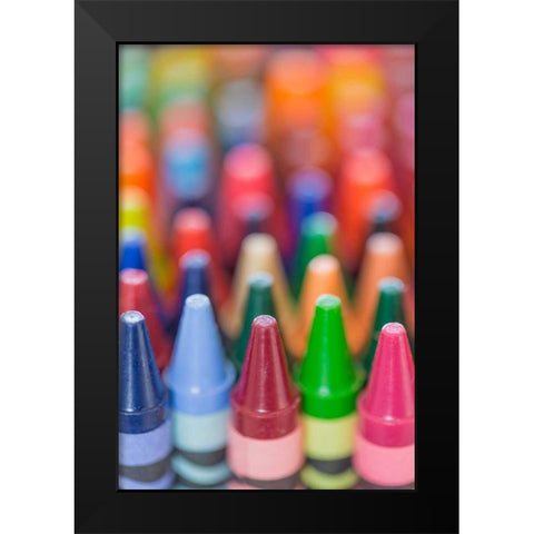 Endless Crayons II Black Modern Wood Framed Art Print by Mahan, Kathy