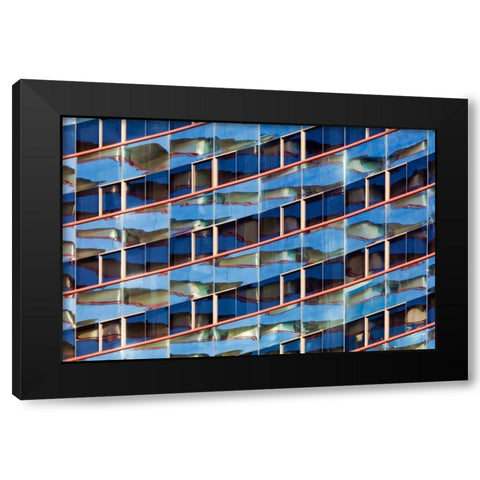 Hotel Windows Black Modern Wood Framed Art Print by Mahan, Kathy
