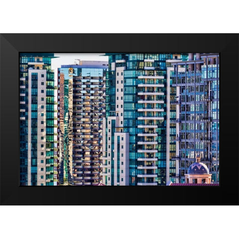 San Diego Buildings Black Modern Wood Framed Art Print by Mahan, Kathy
