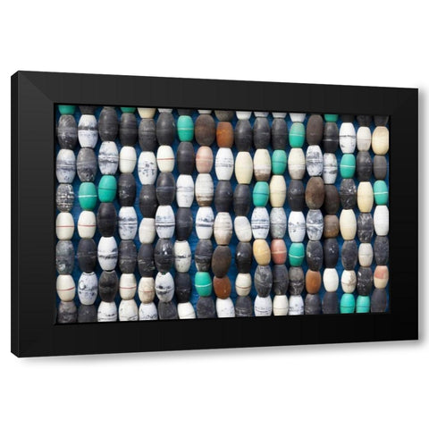 Fishing Floats I Black Modern Wood Framed Art Print by Mahan, Kathy