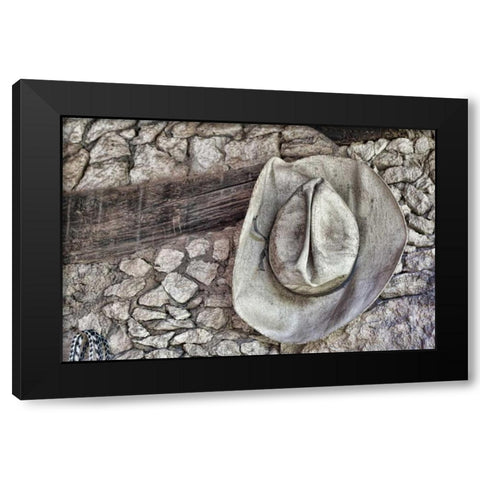 Cowboy Hats I Black Modern Wood Framed Art Print by Mahan, Kathy