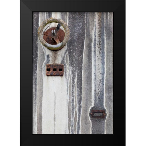 Old Electrical Panel I Black Modern Wood Framed Art Print by Mahan, Kathy