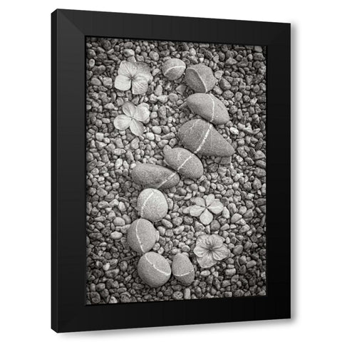 Curving Rocks I Black Modern Wood Framed Art Print by Mahan, Kathy