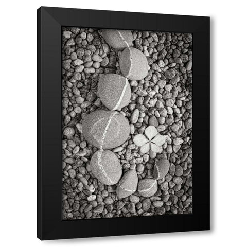 Curving Rocks II Black Modern Wood Framed Art Print by Mahan, Kathy