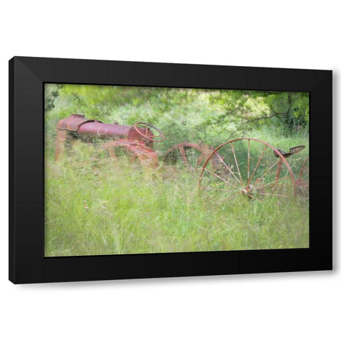 Old Tractor II Black Modern Wood Framed Art Print by Mahan, Kathy