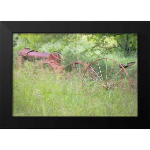 Old Tractor II Black Modern Wood Framed Art Print by Mahan, Kathy