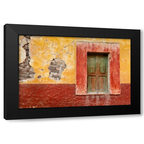 Colorful Window Black Modern Wood Framed Art Print by Mahan, Kathy