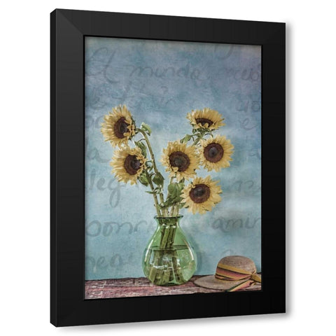 Sunflowers I Black Modern Wood Framed Art Print by Mahan, Kathy