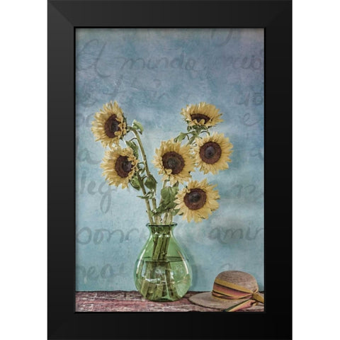 Sunflowers I Black Modern Wood Framed Art Print by Mahan, Kathy