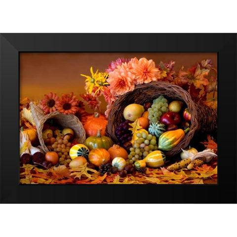 Cornucopia II Black Modern Wood Framed Art Print by Mahan, Kathy