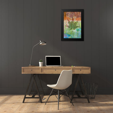Maple Leaf I Black Modern Wood Framed Art Print by Mahan, Kathy