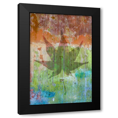 Maple Leaf I Black Modern Wood Framed Art Print by Mahan, Kathy