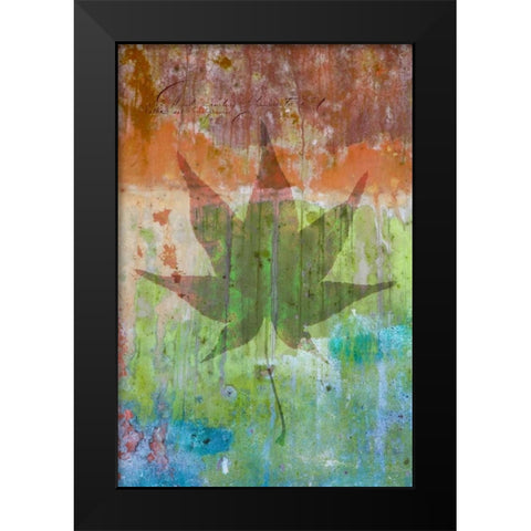 Maple Leaf I Black Modern Wood Framed Art Print by Mahan, Kathy
