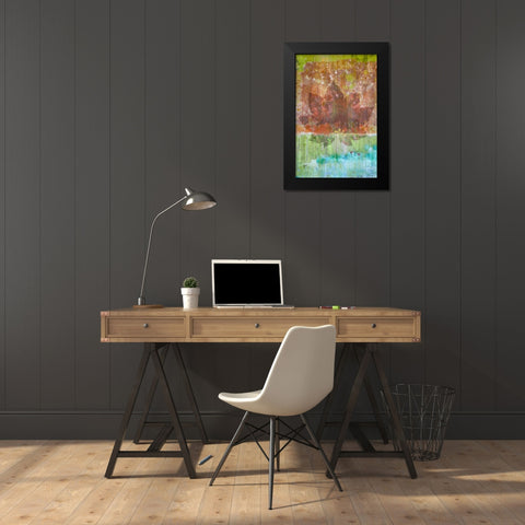Maple Leaf II Black Modern Wood Framed Art Print by Mahan, Kathy