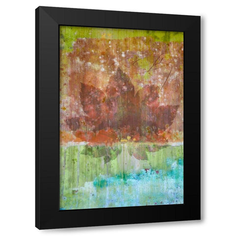 Maple Leaf II Black Modern Wood Framed Art Print by Mahan, Kathy