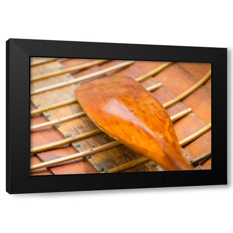 Rowboat Oar II Black Modern Wood Framed Art Print by Mahan, Kathy