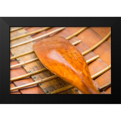 Rowboat Oar II Black Modern Wood Framed Art Print by Mahan, Kathy