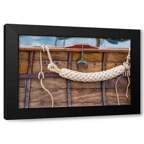 On the Boat I Black Modern Wood Framed Art Print with Double Matting by Mahan, Kathy