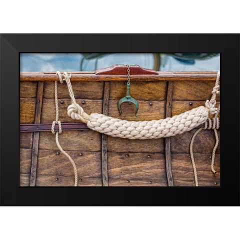On the Boat I Black Modern Wood Framed Art Print by Mahan, Kathy