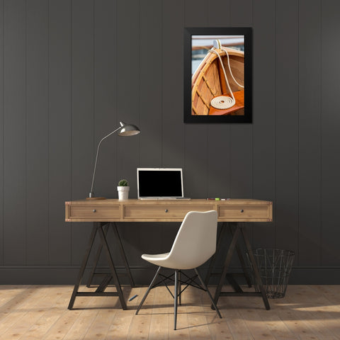 On the Boat IV Black Modern Wood Framed Art Print by Mahan, Kathy