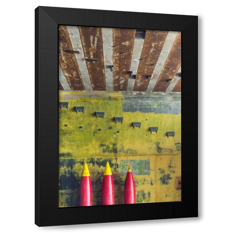 Abstract Paint I Black Modern Wood Framed Art Print with Double Matting by Mahan, Kathy