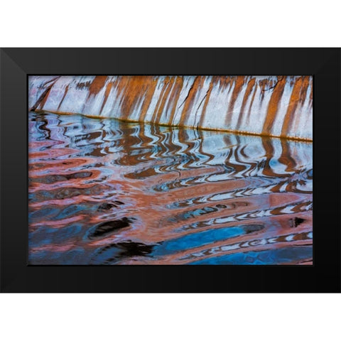 Boat Wake I Black Modern Wood Framed Art Print by Mahan, Kathy