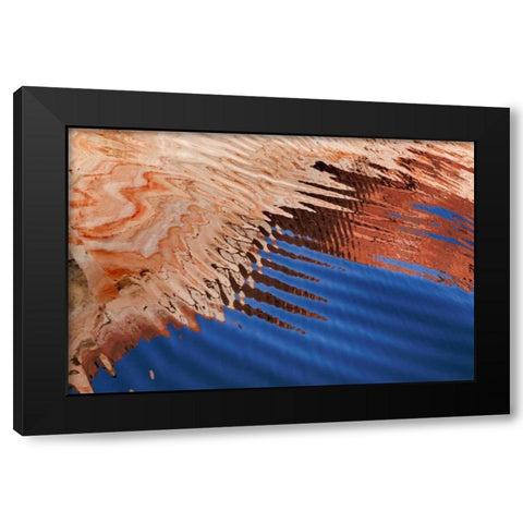 Boat Wake II Black Modern Wood Framed Art Print by Mahan, Kathy