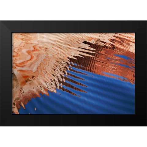 Boat Wake II Black Modern Wood Framed Art Print by Mahan, Kathy