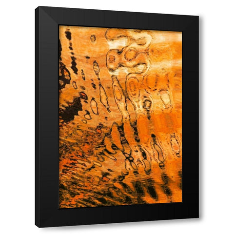 Golden Reflection I Black Modern Wood Framed Art Print with Double Matting by Mahan, Kathy