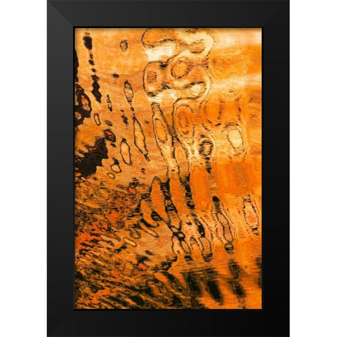 Golden Reflection I Black Modern Wood Framed Art Print by Mahan, Kathy