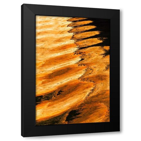 Golden Reflection II Black Modern Wood Framed Art Print by Mahan, Kathy