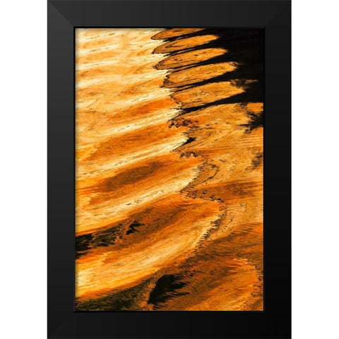 Golden Reflection II Black Modern Wood Framed Art Print by Mahan, Kathy