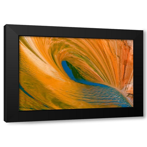 Wake Patterns II Black Modern Wood Framed Art Print by Mahan, Kathy