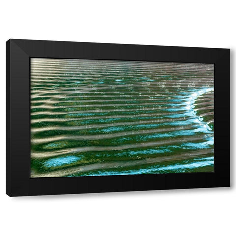 Wake Ripples I Black Modern Wood Framed Art Print by Mahan, Kathy